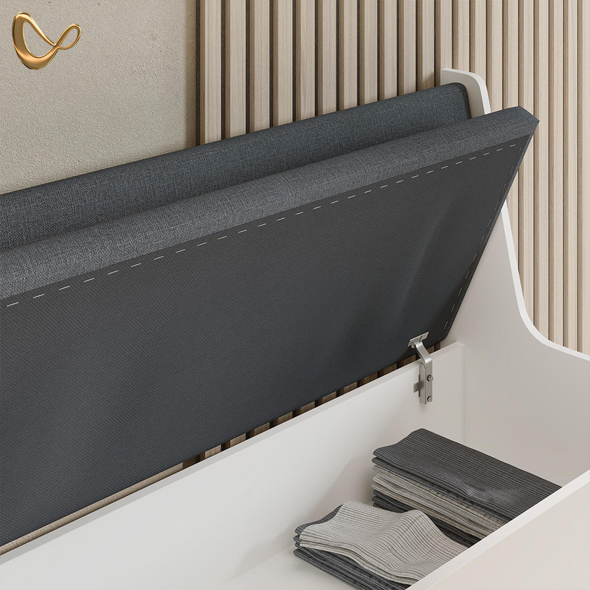 ECKBANKGRUPPE Tiberio Weiß 180 x 120 cm mit Tisch - Weiß, Holzwerkstoff (180/80/120cm) - Livinity®