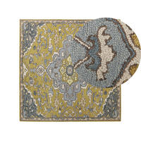 KURZFLOR-TEPPICH Mucur 200/200 cm - Gelb, Textil (200/200cm) - Beliani