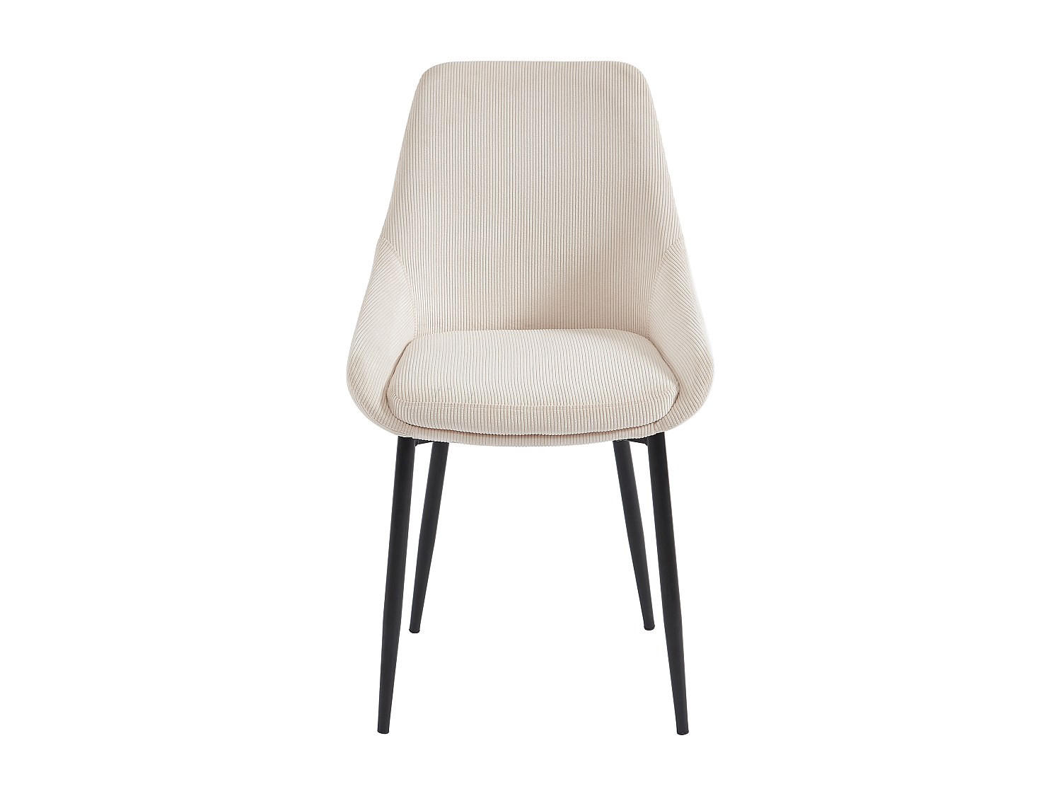 STUHL - 49 cm x 56 cm - Samt, Stoff - Cremefarben - MASURIE - Creme, Textil (49/85.5/56cm) - Vente-Unique