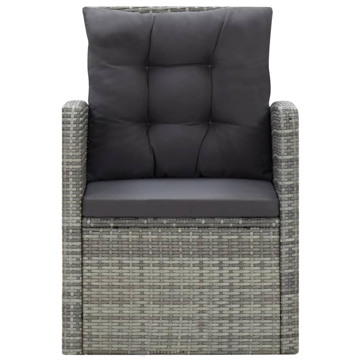 DINING-LOUNGESET mit Auflagen für 8 Personen, aus PE-Rattan, Braun, 5-teiliges Set - Dunkelgrau/Grau, Kunststoff/Textil - vidaXL