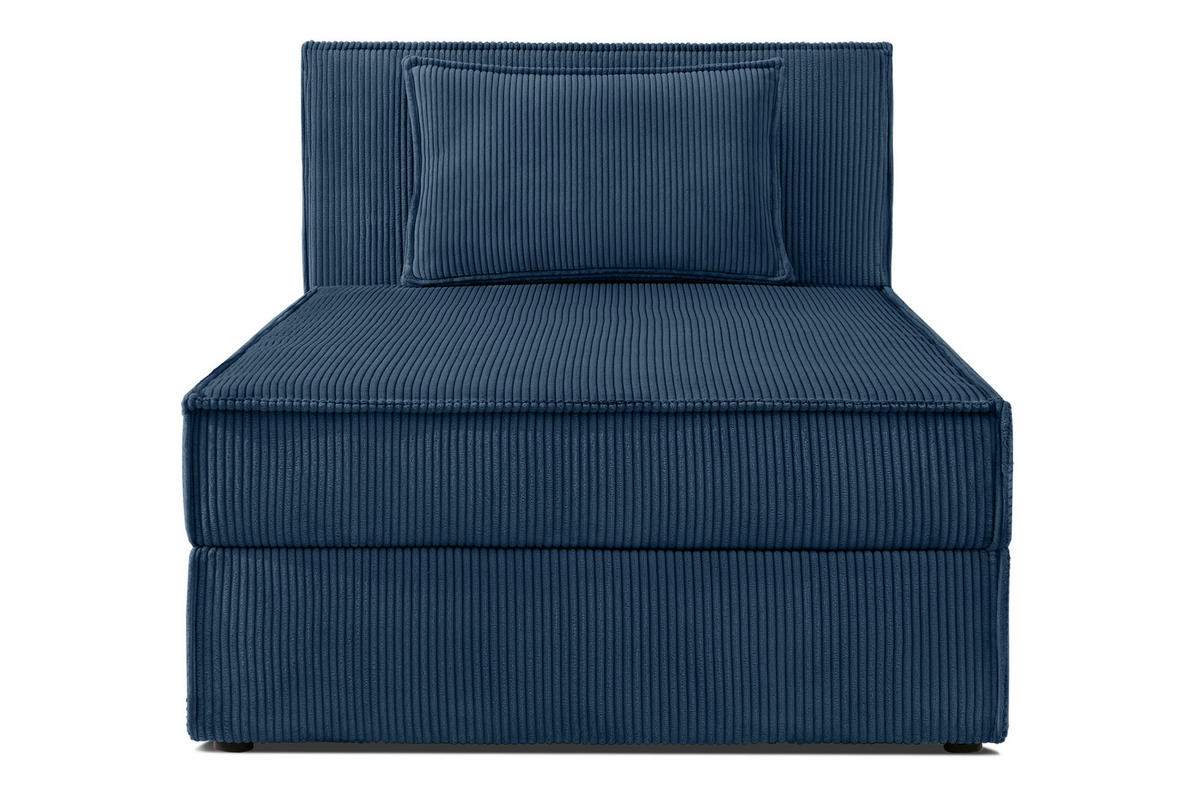 BOXSPRINGBETT ROTI Einzelbett, marineblau - Schwarz/Dunkelblau, Holz/Holzwerkstoff (100/200cm) - KONSIMO®