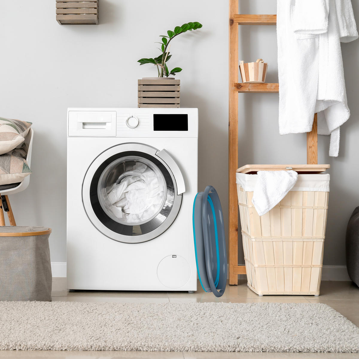 WÄSCHEKORB - Multicolor, Kunststoff (54/23.5/39cm) - Relaxdays