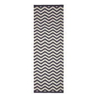 KELIM-TEPPICHLÄUFER Casablanca handgewebt 66/200 cm - Dunkelblau, Textil (66/200cm) - Homescapes