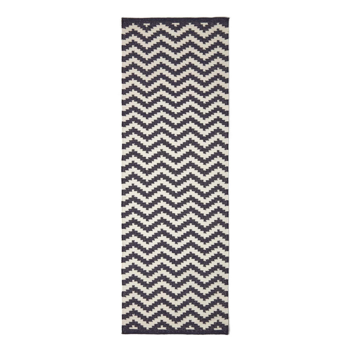 KELIM-TEPPICHLÄUFER Casablanca handgewebt 66/200 cm - Dunkelblau, Textil (66/200cm) - Homescapes