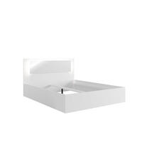 BETT SAVONA 31 –166,6×100×204,4 cm Liegefläche 160×200 cm, mit Lattenrost, ohne Bettkasten Alpinweiß / Weiß Hochglanz - Weiß Hochglanz, Holzwerkstoff (160/200cm) - Milaros Markt