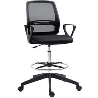 DREHSTUHL 68/100/66 cm Schwarz aus Plastic höhenverstellbar - Schwarz, Kunststoff (60/126/59cm) - OKMYHOME