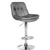 BARHOCKER Lederlook grau - Schwarz/Grau, Textil (46/92/54cm) - CLP