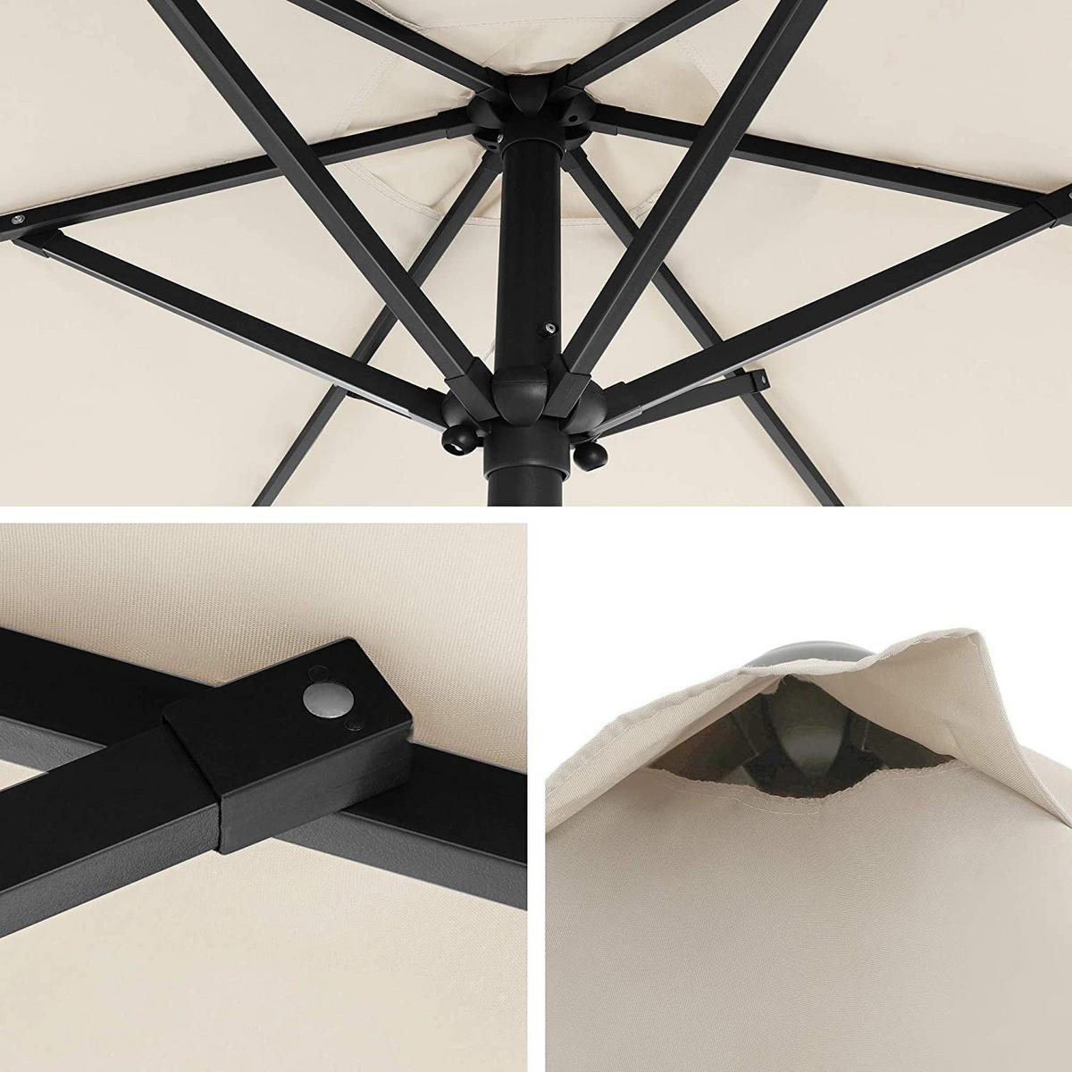 SONNENSCHIRM - Beige, Textil (200/200cm) - Hansiro