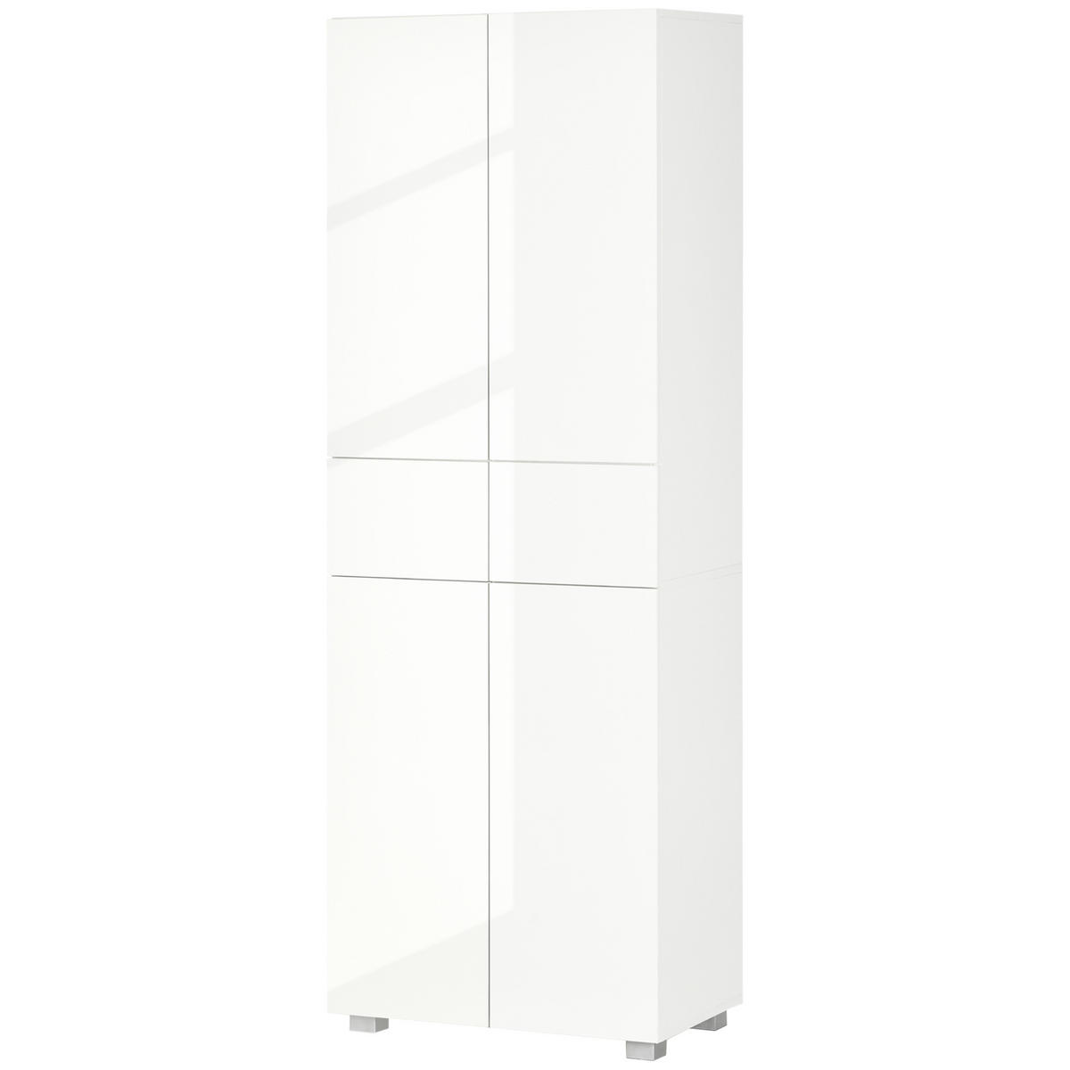 HIGHBOARD DE-11024 4 Türen Weiß Hochglanz - Weiß Hochglanz, Holzwerkstoff (35/170/60cm) - ComfortXL