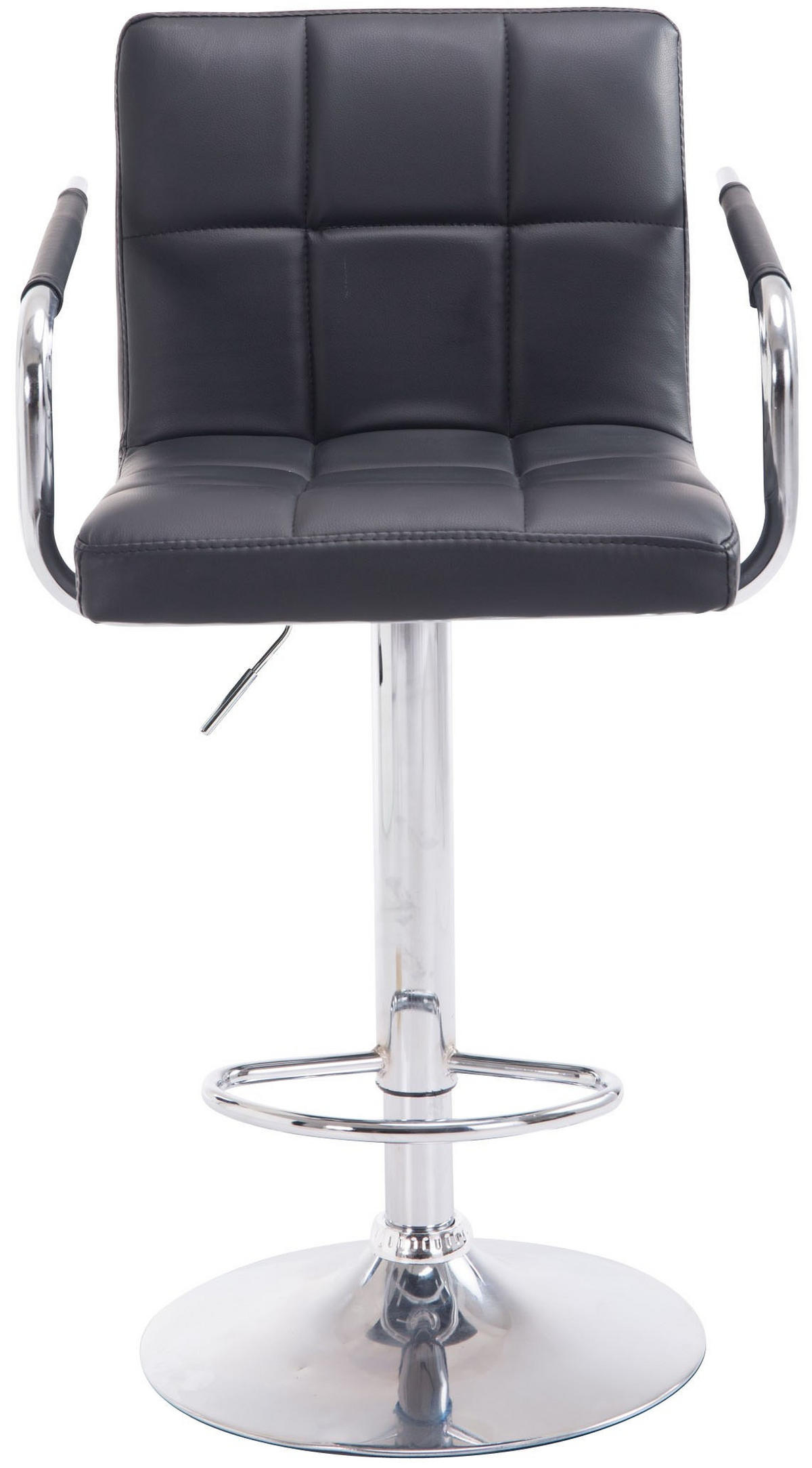 BARHOCKER Lucy V2 2er Set 91-112x54x46 cm schwarz - Schwarz, Leder (54/91/46cm) - furnicato