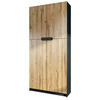BÜROSCHRANK Logan Fronten in Eiche Natur - Eichefarben, Holzwerkstoff (82/185/37cm) - Vladon