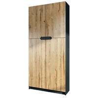 BÜROSCHRANK Logan Fronten in Eiche Natur - Eichefarben, Holzwerkstoff (82/185/37cm) - Vladon