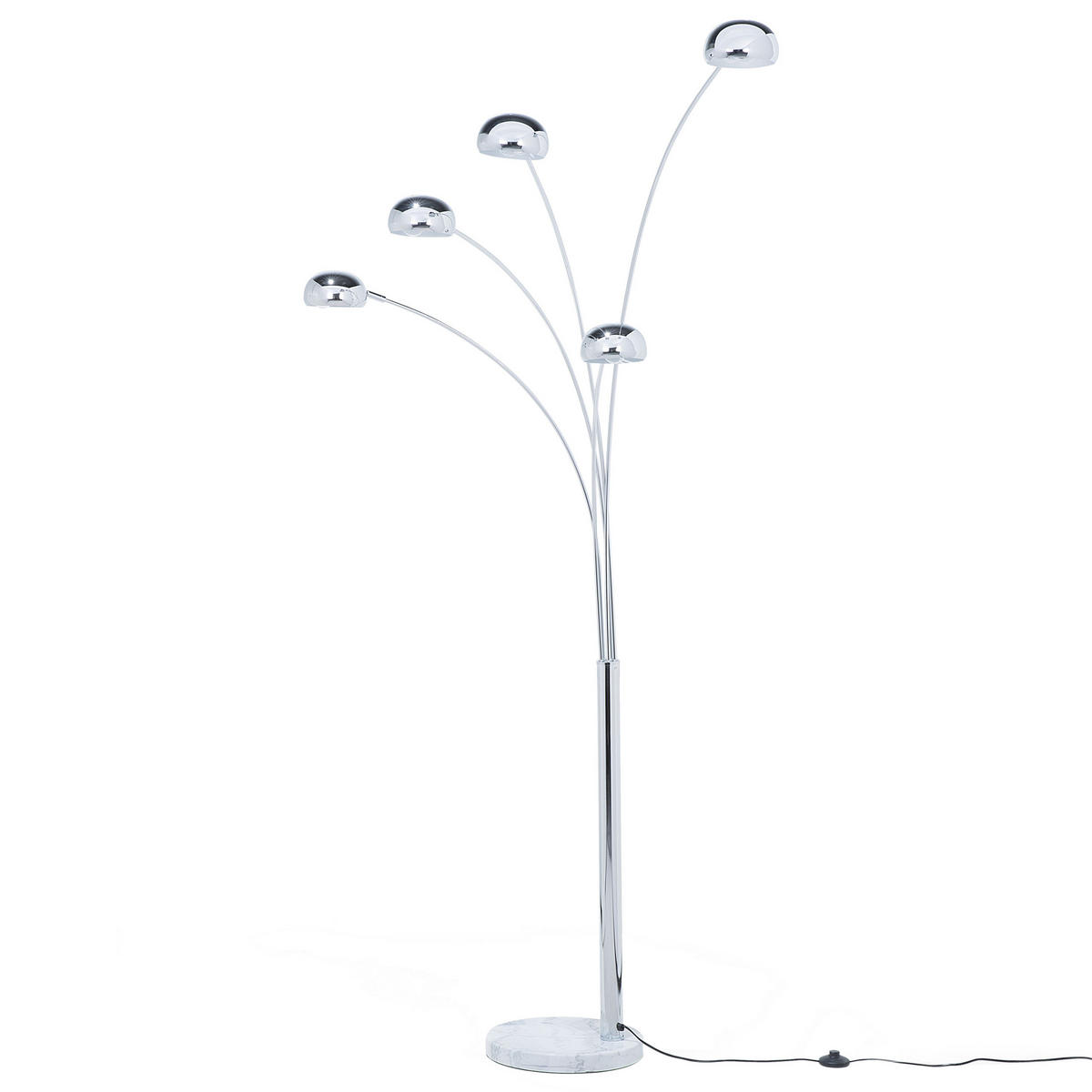 STEHLAMPE Flinders 100/100/212 cm - Silberfarben, Metall (100/100/212cm) - Beliani