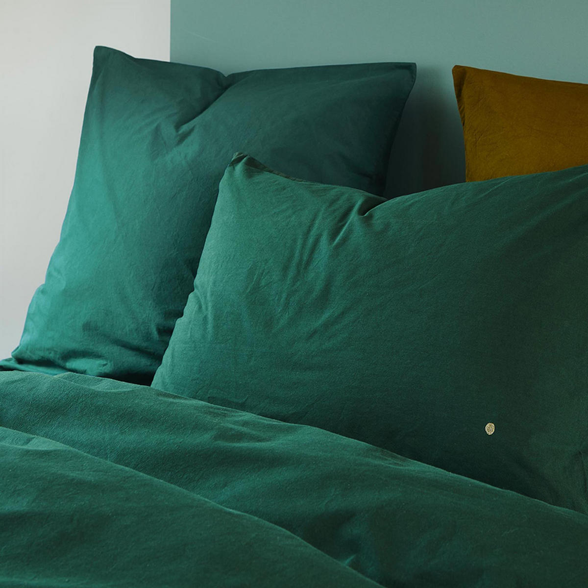 KOPFKISSENBEZUG Céleste nori 80 x 50 cm - Grün, Textil (80/50cm)