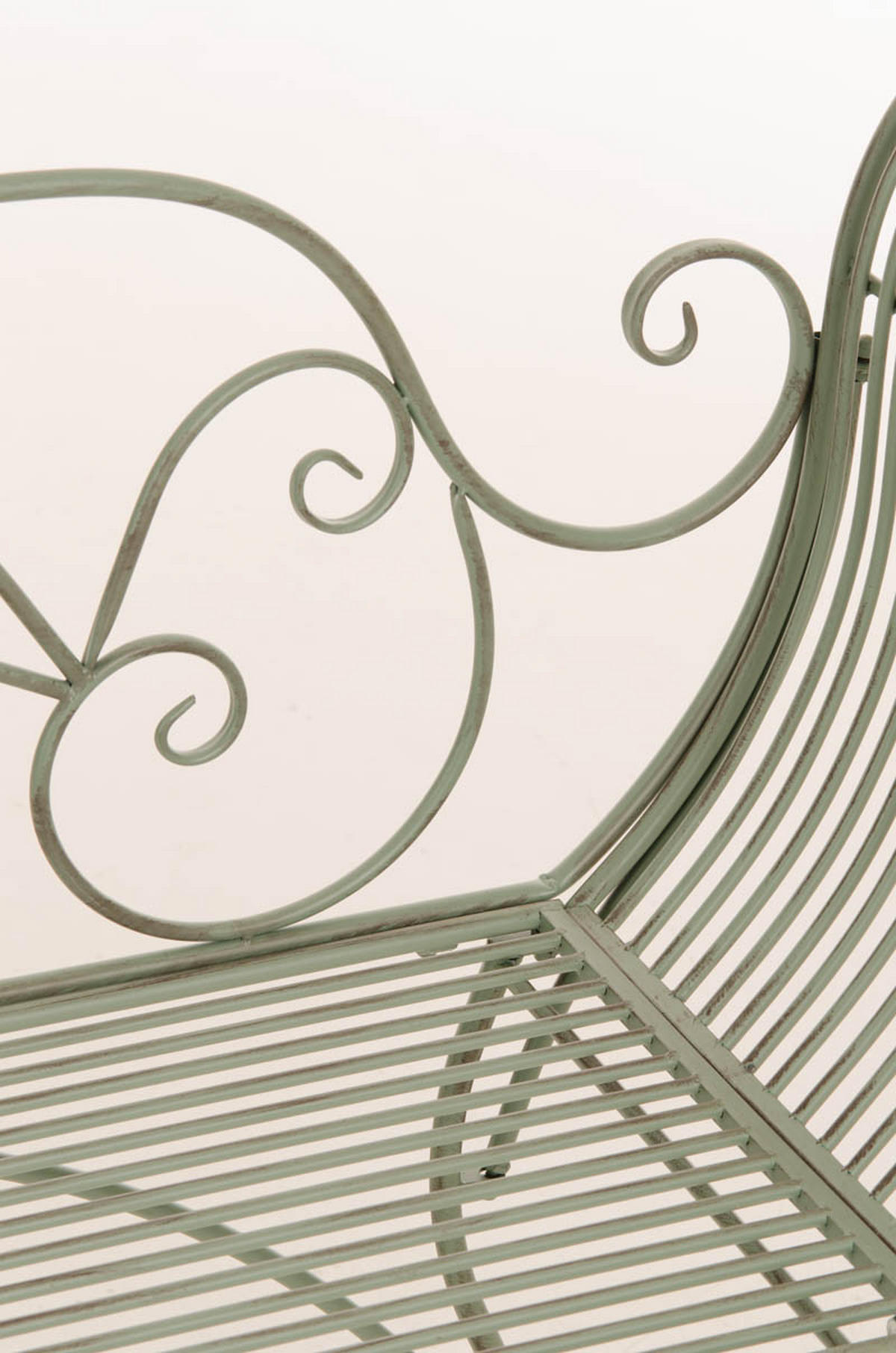 GARTENBANK Sizon Metall Grün 156x46x78cm Gartenliege - Grün, Metall (156/78/46cm) - DELUKE