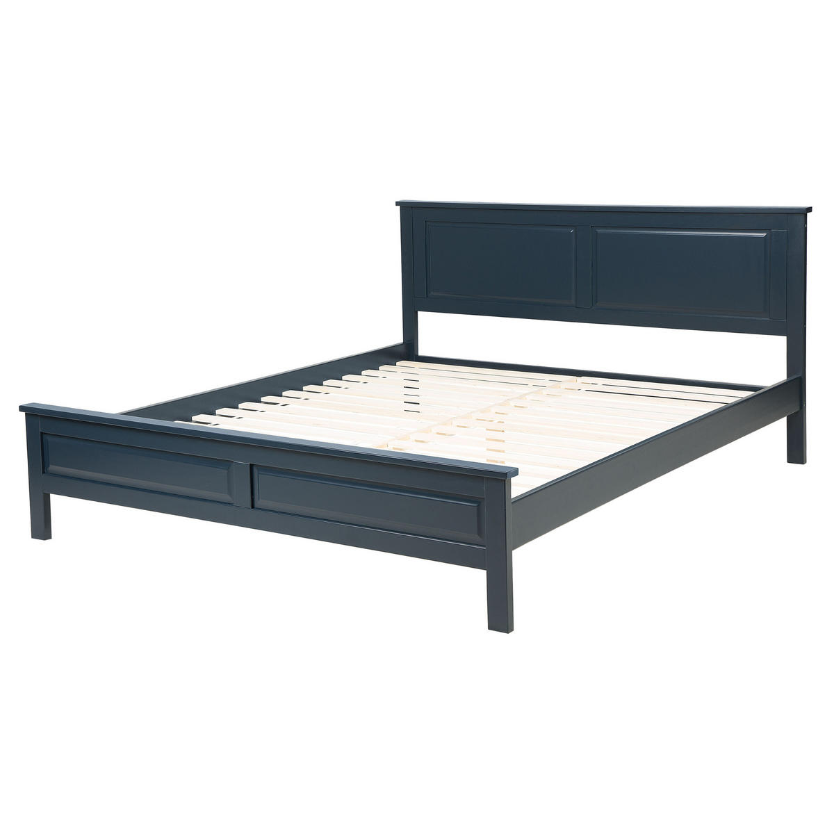 HOLZBETT 160/200cm Dunkelblau Olivet - Dunkelblau, Holz (160/200cm) - Beliani