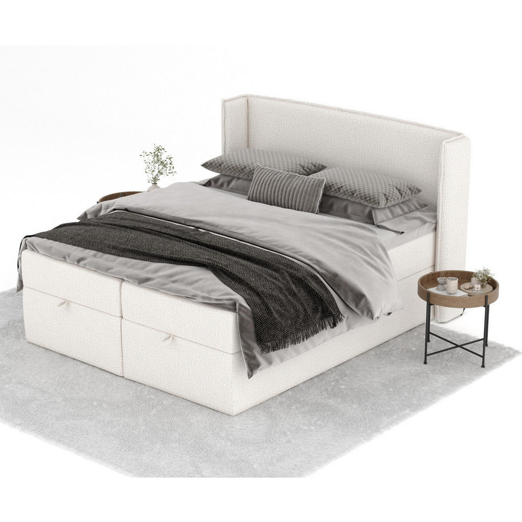 Thumbnail - Maison de Reve Boxbett, Creme, Textil, Buche, Kiefer, H3, Höhe ca. 20 cm, 160x200 cm, Oeko-Tex® Standard 100, Reach, FSC...