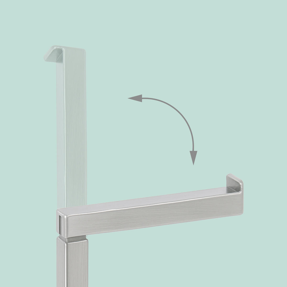 WC-GARNITUR - Silberfarben, Kunststoff/Metall (20/67.5/15.5cm) - Relaxdays