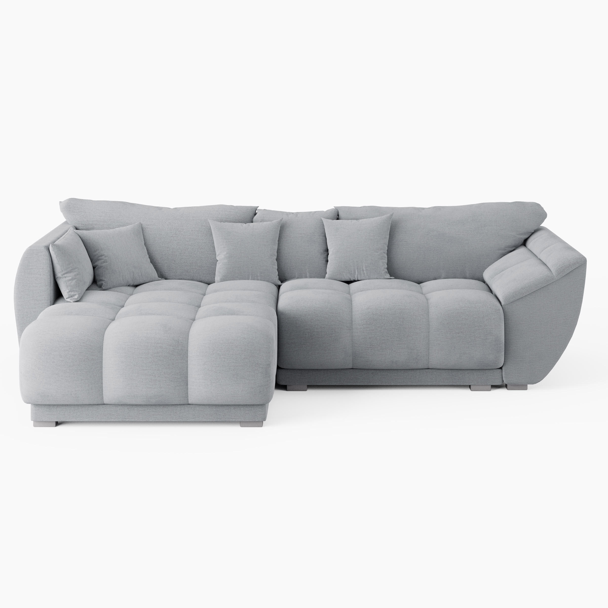 Barchello Ecksofa Hellgrau 285x180 cm