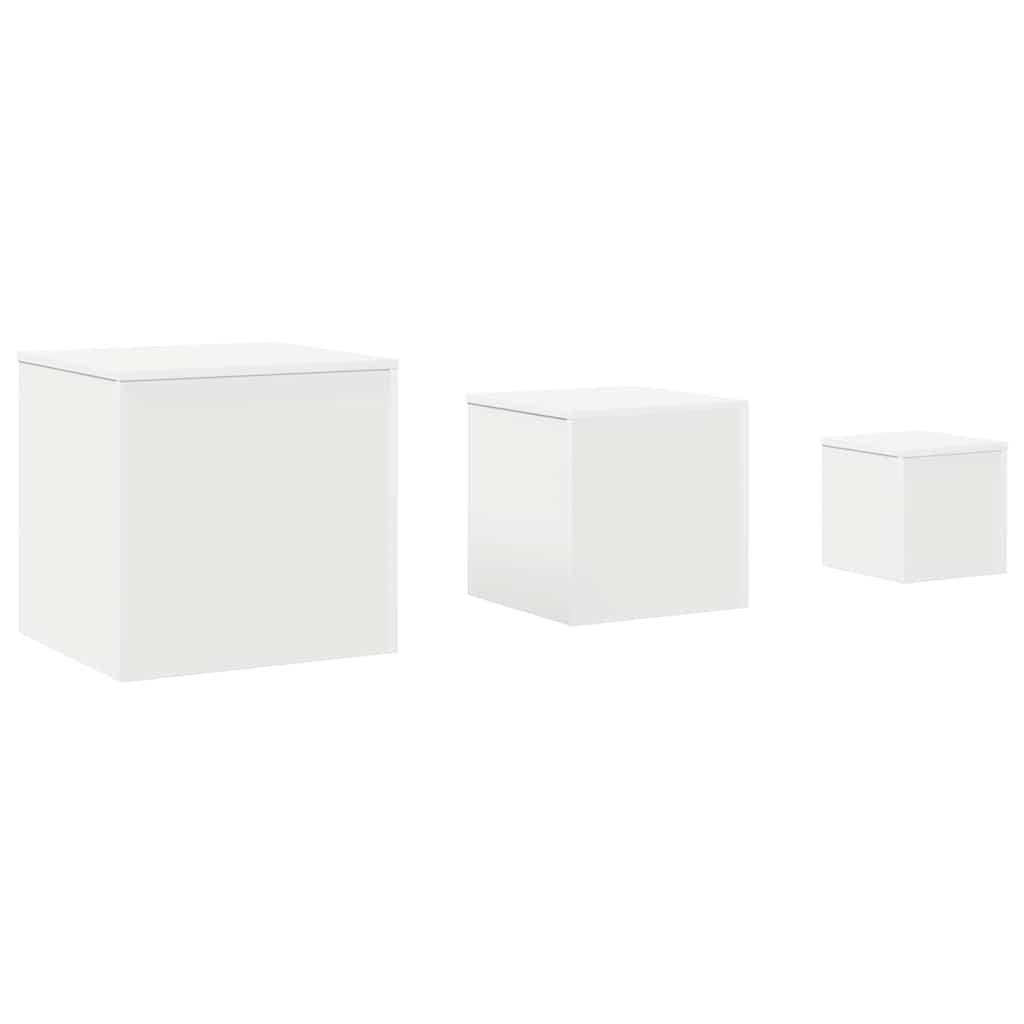vidaXL Beistelltische Weiß 45x45x45 cm