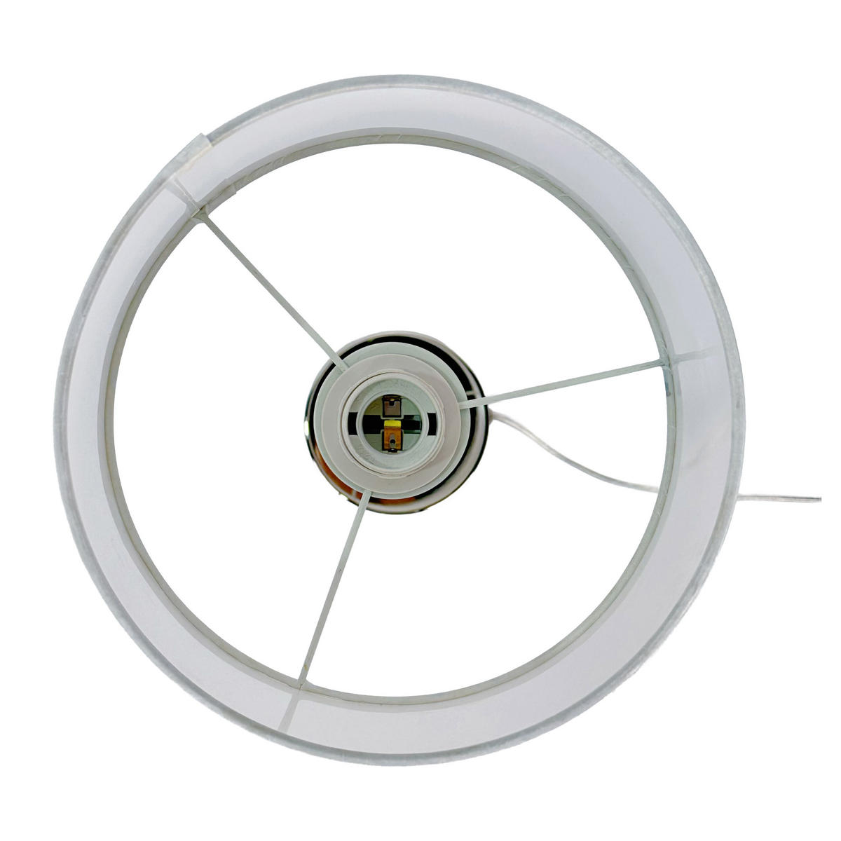 TISCHLEUCHTE - Creme, Glas/Textil (25/25/53cm) - Relaxdays