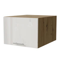 AUFSATZSCHRANK Essen W6B/50 Weiß Hochglanz / Eiche Artisan Matt 50 / 59 / 36cm - Weiß Hochglanz/Eiche Artisan, Holz/Holzwerkstoff (50/36/59cm) - Feldmann-Wohnen