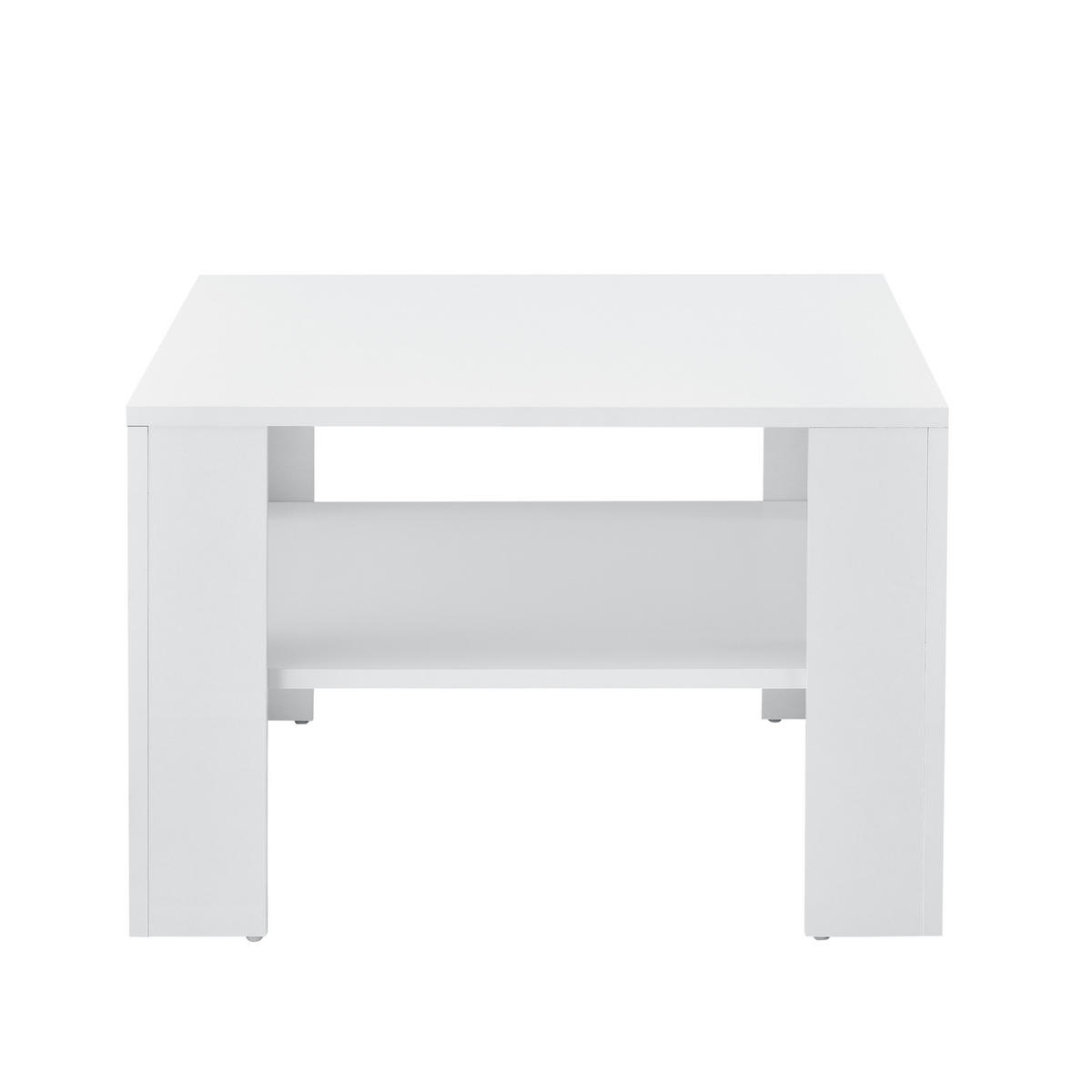 COUCHTISCH Aachen 60/60/40 - Weiß, Holzwerkstoff (60/60/40cm) - [en.casa]