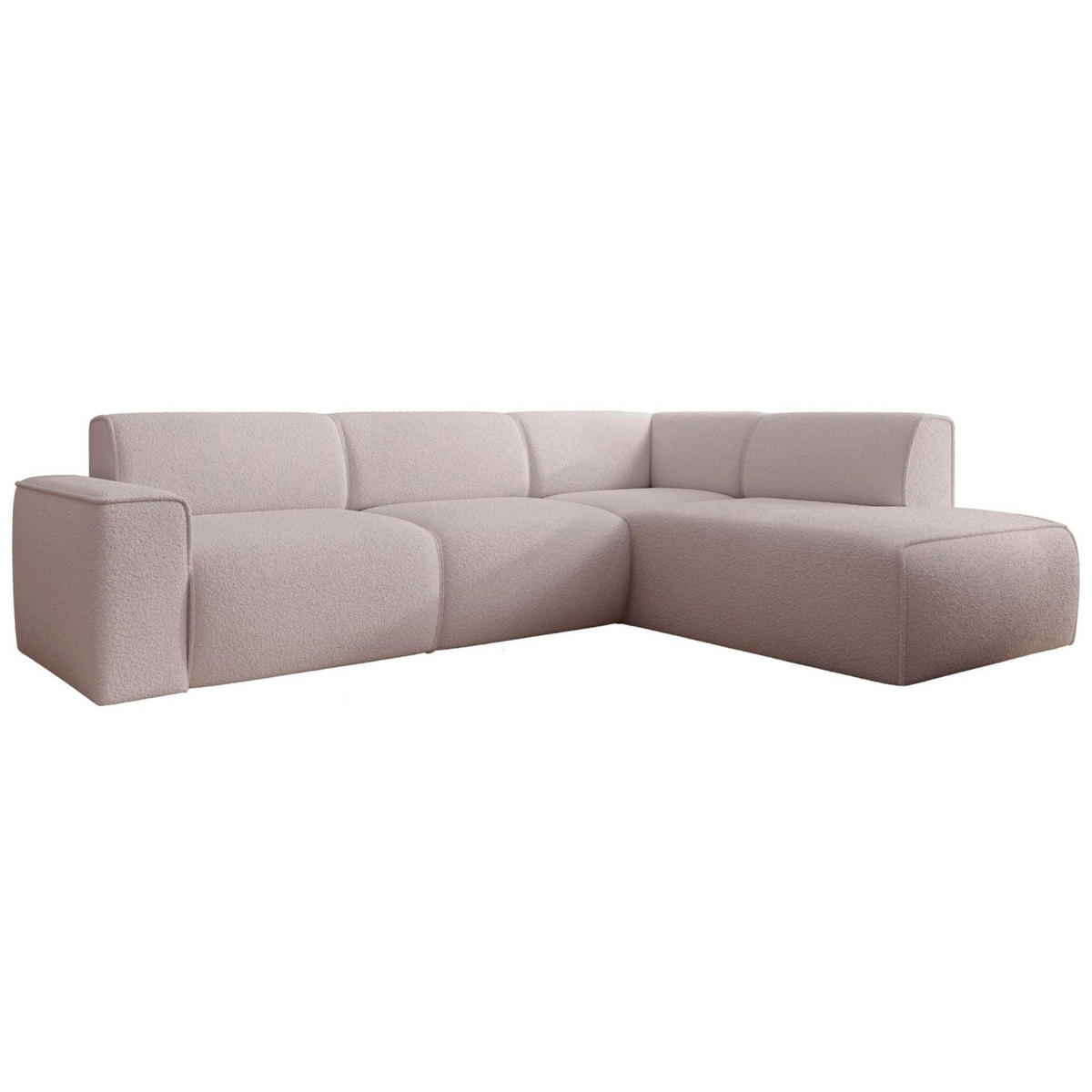 ECKSOFA Bouvi Beige rechts - Beige/Schwarz, Kunststoff/Textil (220/292cm) - Selsey