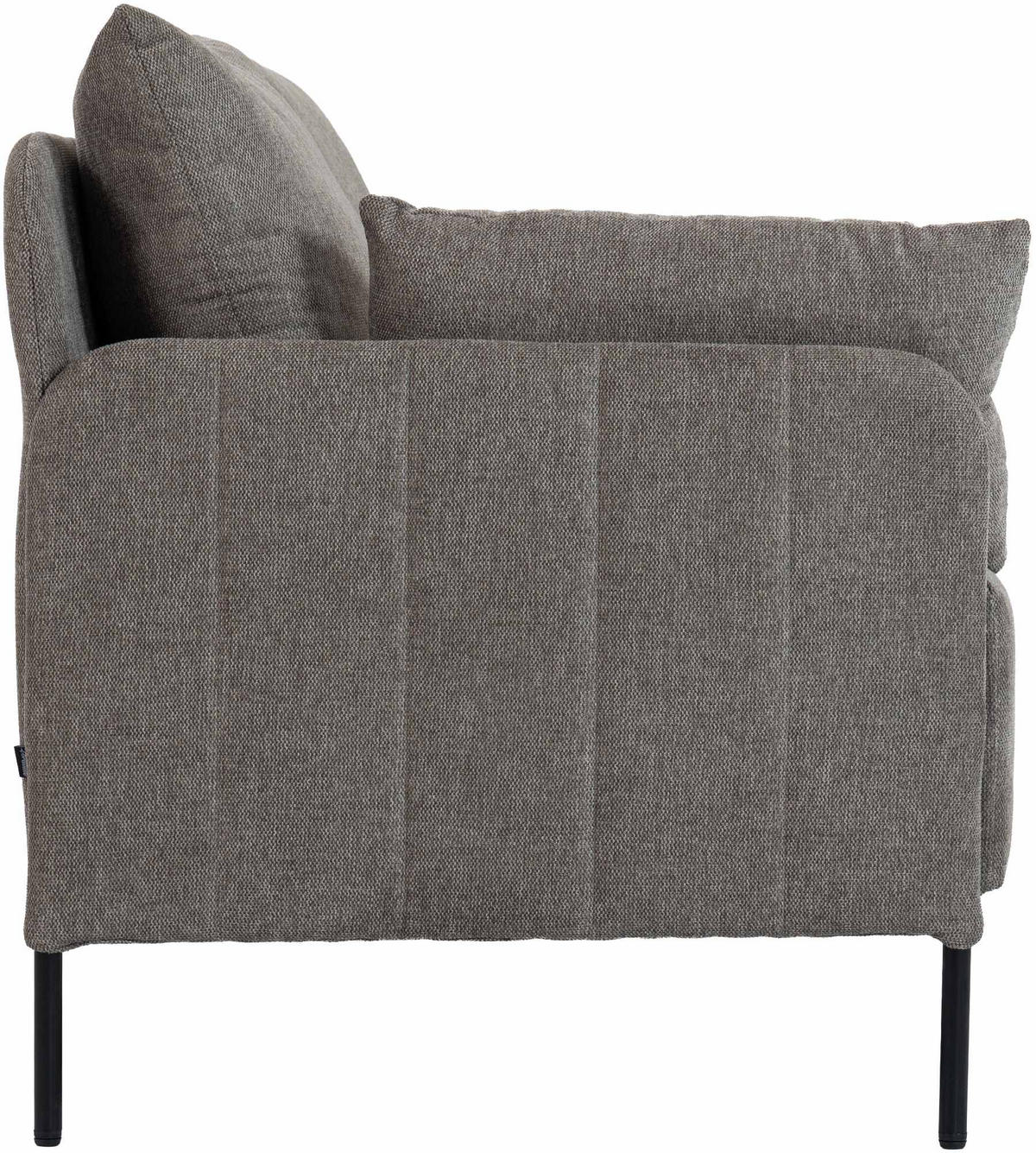 COUCH Bernd 2-Sitzer Stoff 131x79x79cm Stoff Taupe Sofa - Taupe, Kunststoff (131/79/79cm) - DELUKE