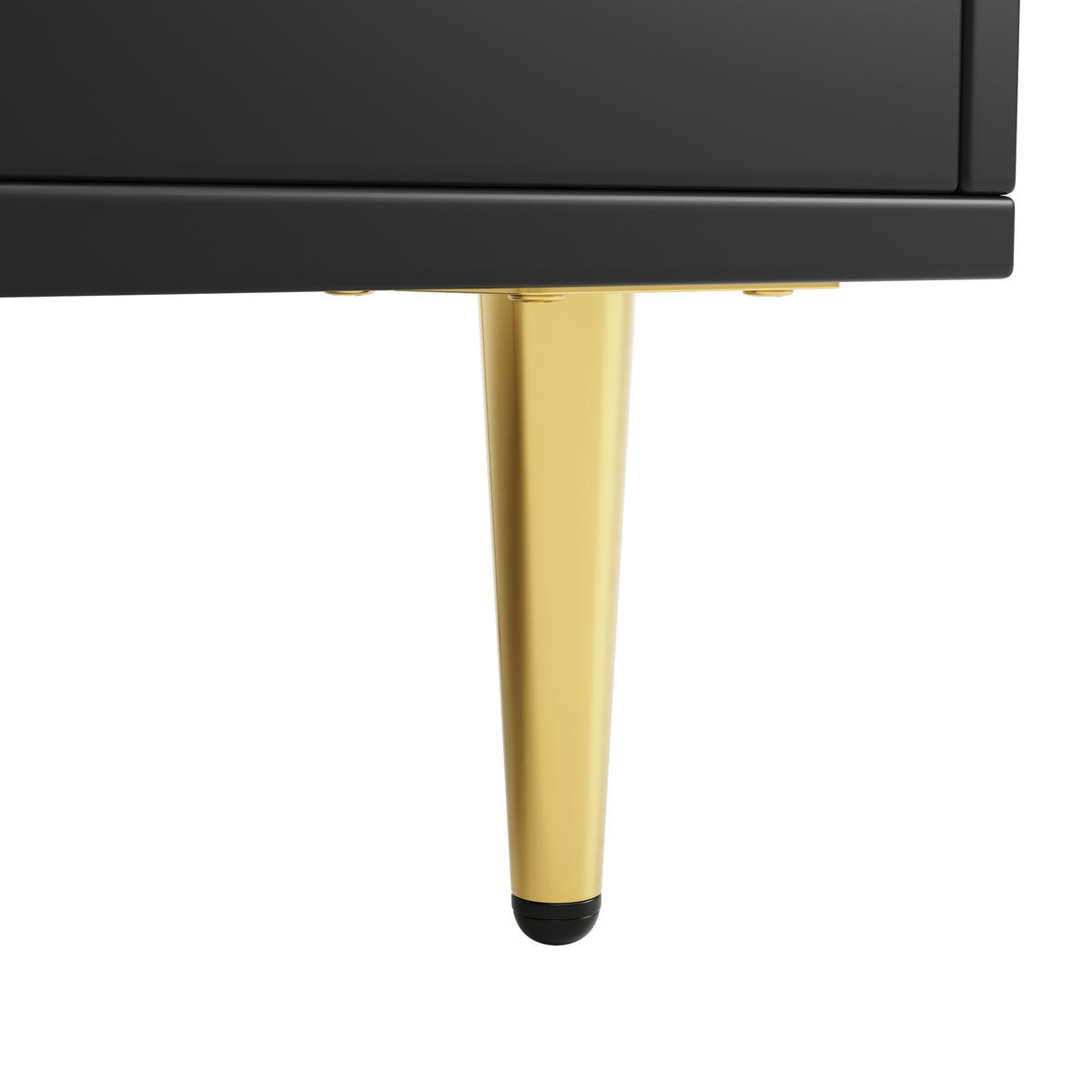 GESCHIRRSCHRANK aus MDF 145x39x171cm in Schwarz mit Weinregal - Schwarz, Holzwerkstoff (145/171/39cm) - Modfu