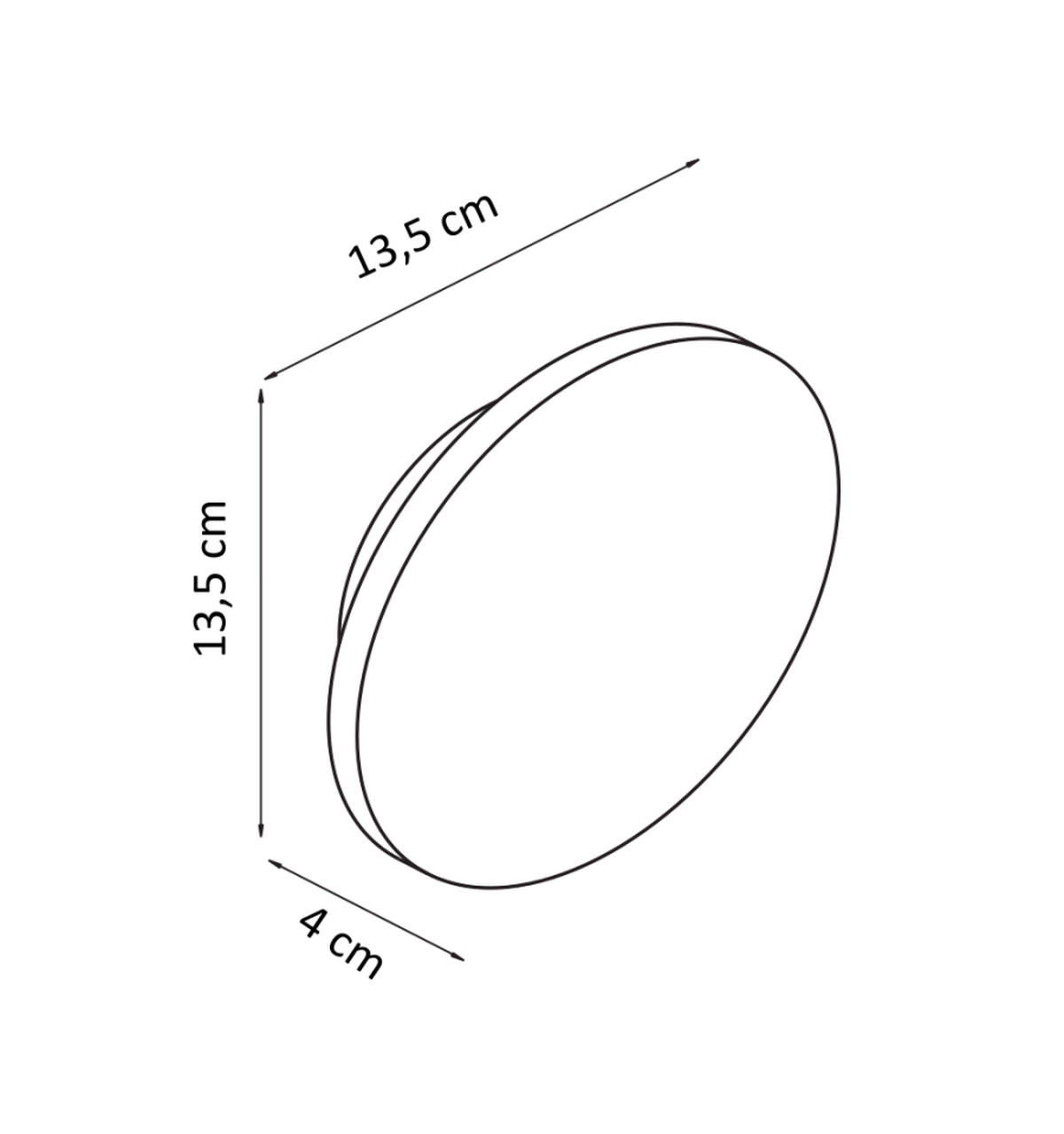 WANDLEUCHTE Lunar, Weiß, 4cm - Weiß, Metall (13/13.5/4cm) - KOSILUM