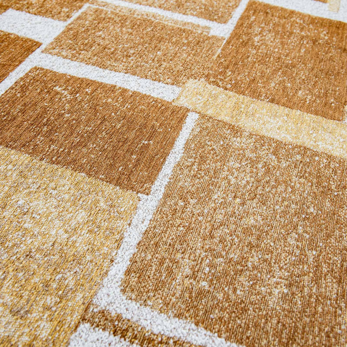 TEPPICH Nuggets Craft Lucia 140/140 cm - Gelb, Kunststoff/Textil (140/140cm) - Louis De Poortere