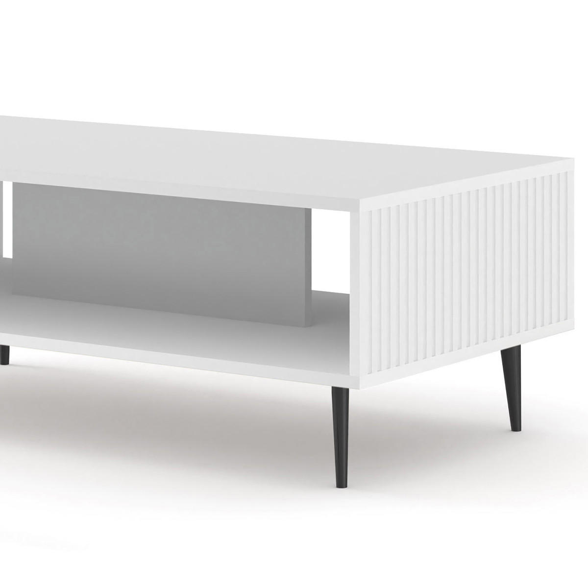 COUCHTISCH Philaé Weiß und Schwarz - Weiß, Holzwerkstoff (60/90/43cm) - Petits-meubles