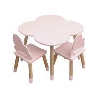 KINDERTISCH, 2 STÜHLE Rosa 60/60/44 cm - Pink, Holzwerkstoff (60/44/60cm) - Mobili Rebecca