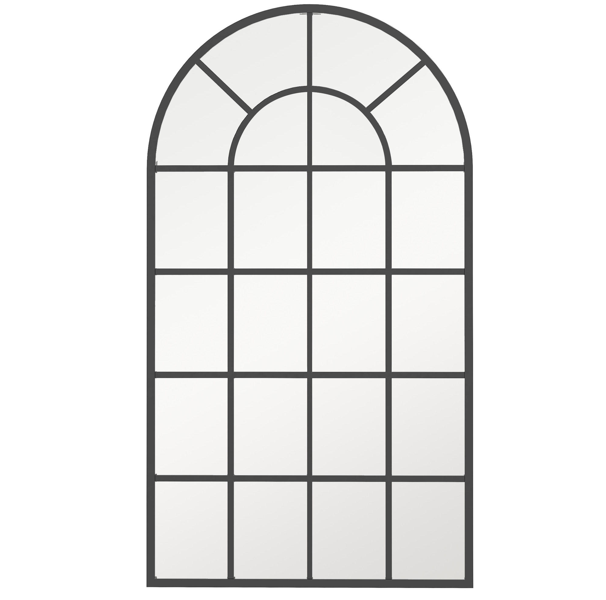 WANDSPIEGEL 65/2,5/110 cm schwarz aus Aluminium mit Splitterschutzfolie - Schwarz, Metall (65/2.5/110cm) - OKWISH