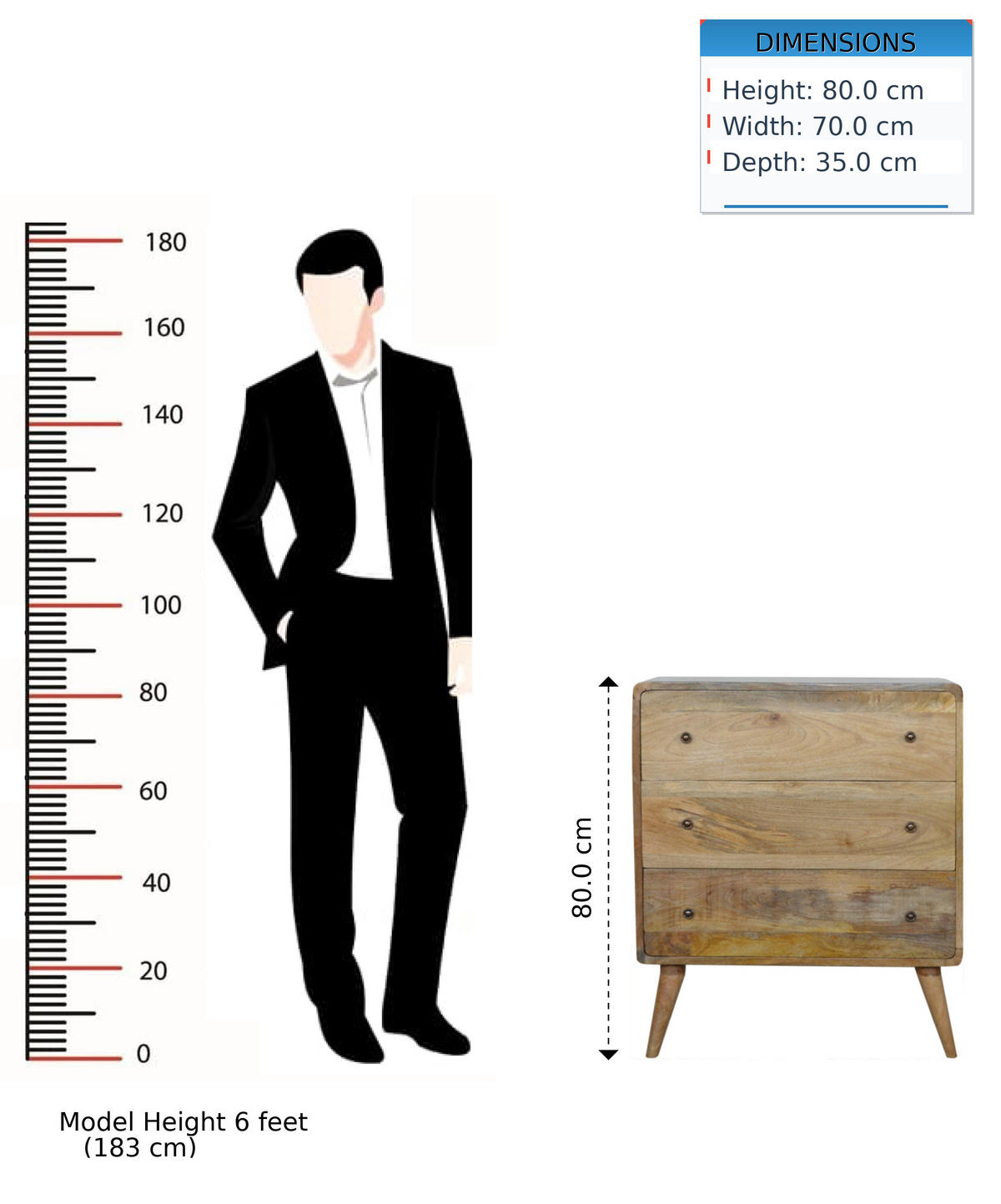 KOMMODE 3-Schubladen, Beige - Messingfarben/Braun, Holz/Metall (70/80/35cm) - Artisan Furniture