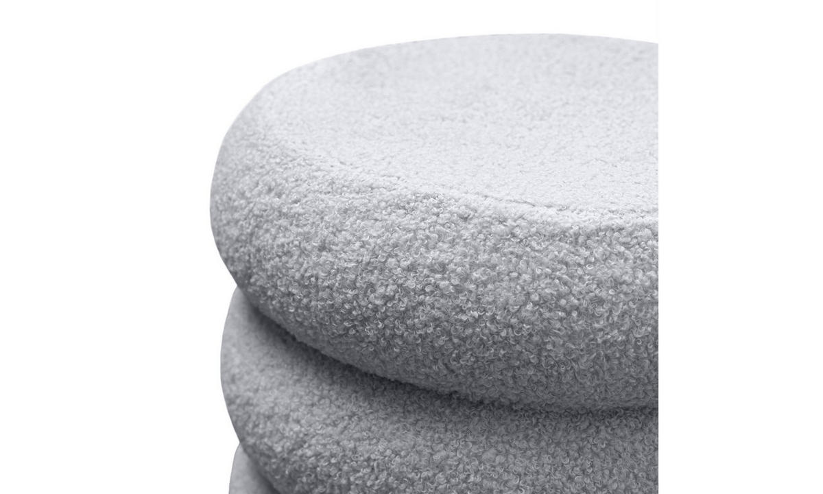 HOCKER NOLLIE 34/34/40 cm Grau - Braun/Grau, Holz/Textil (34/40/34cm) - Lookway