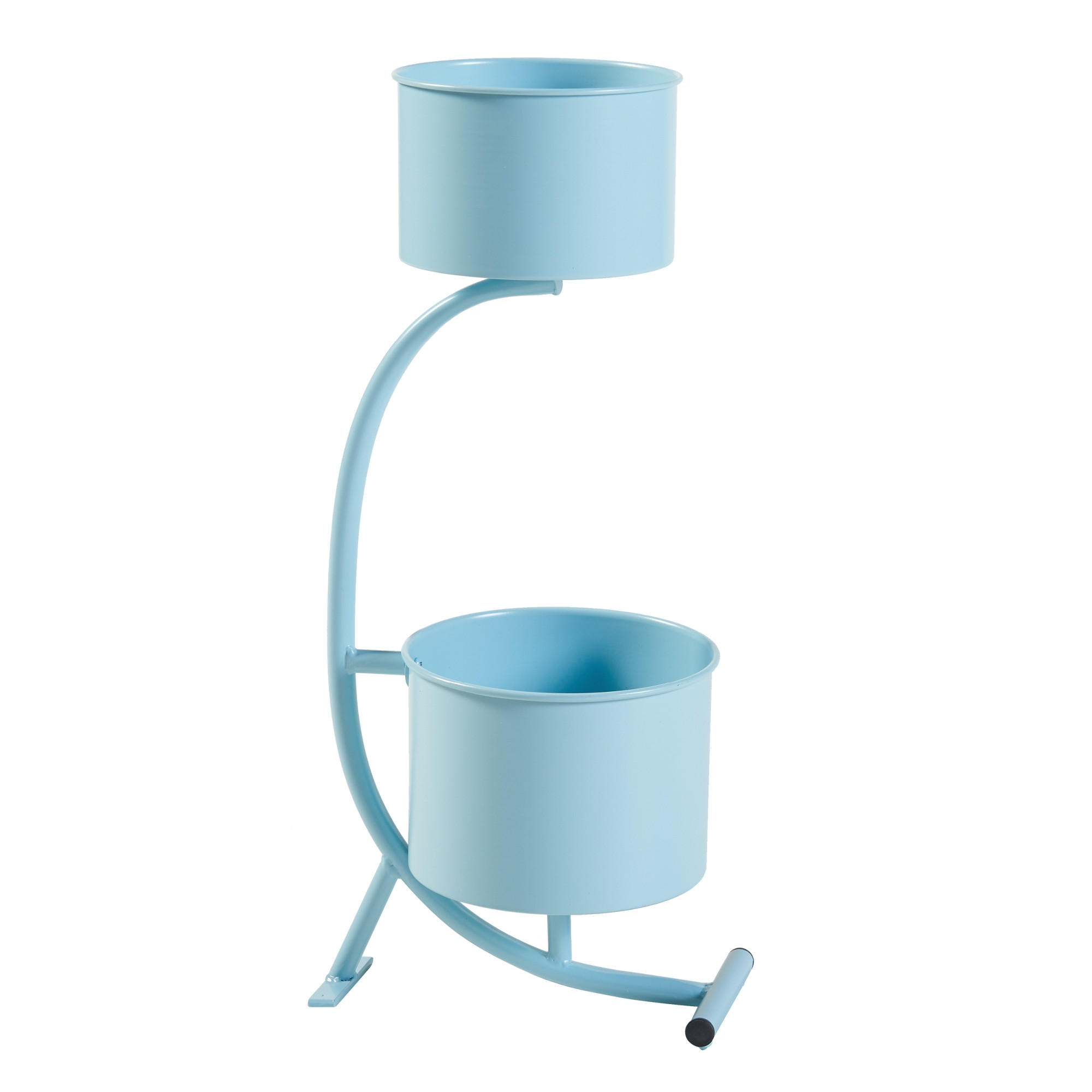 PFLANZENSTÄNDER Almelo - Hellblau, Metall (63cm) - [en.casa]