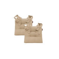 STUHLKISSEN Fino mit Schleifenband 2er Set beige - Beige, Textil (46/42/7cm) - Magma Heimtexx