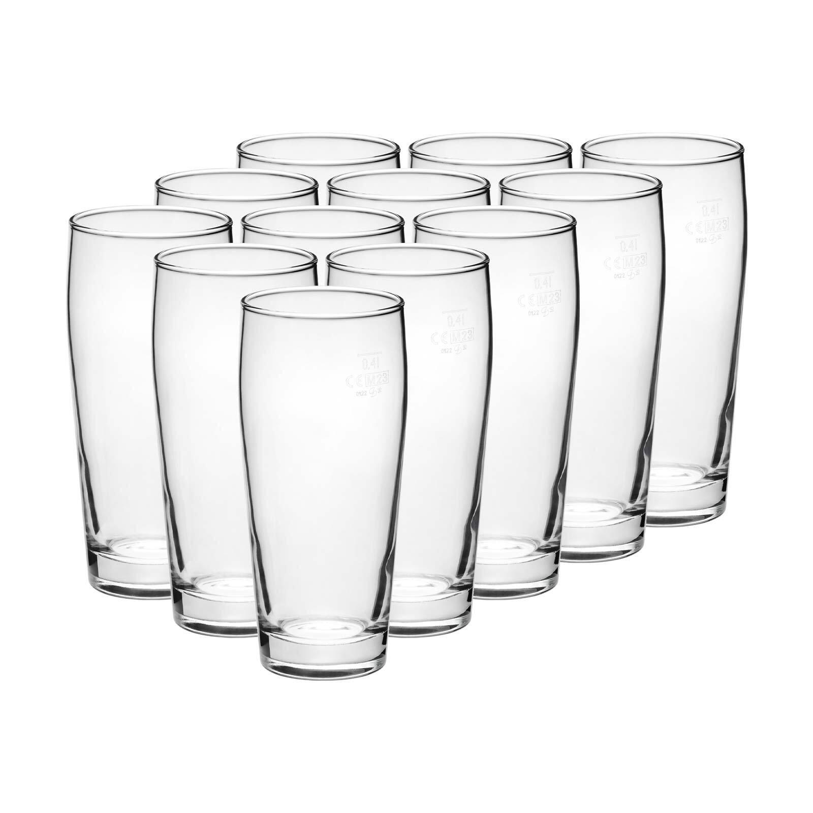 WILLI BECHER GEEICHT transparent 0,4 l 12er Set - Transparent, Glas (0.4L) - Van Well