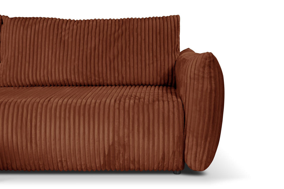 ECKSOFA HALLORA - Rust (Tilia 52) - Rostfarben, Holzwerkstoff (257/177cm) - Möblo