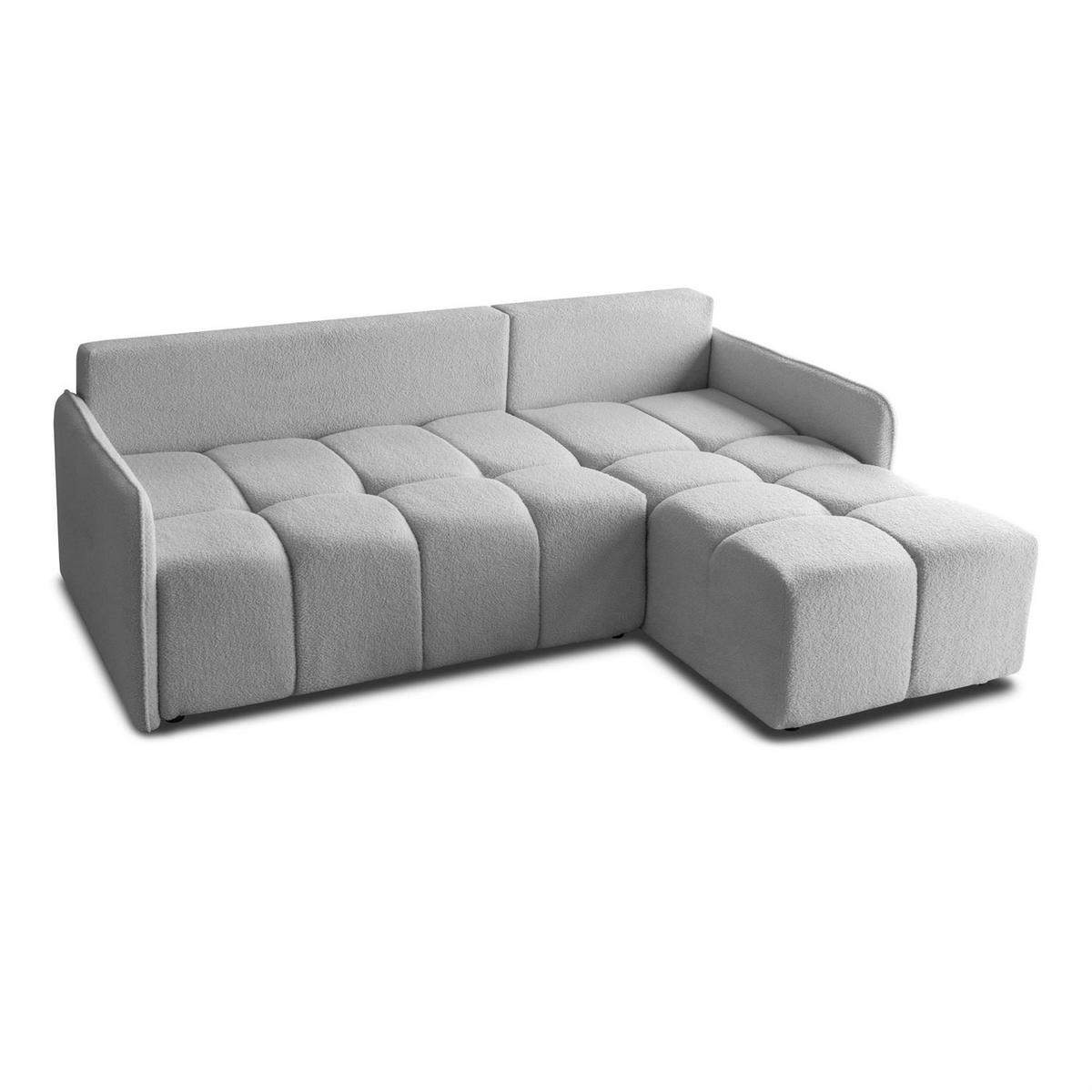 ECKSOFA GAMMA mit Schlaffunktion Quelle 83 - Grau, Textil (217/145cm) - Lookway