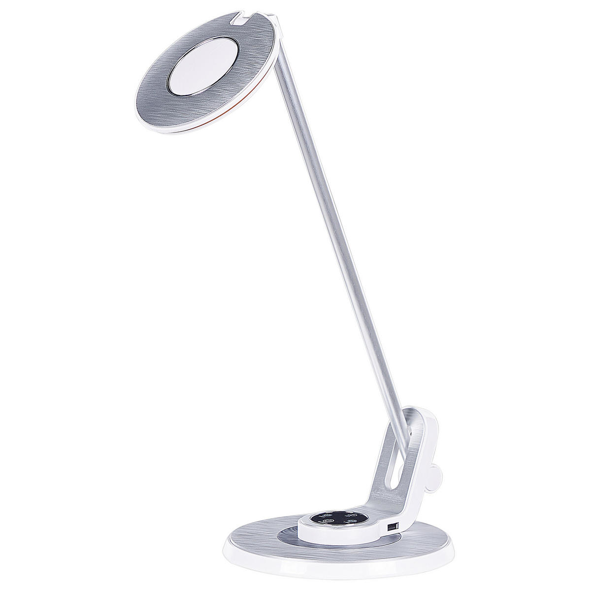 SCHREIBTISCHLAMPE Corvus 19/19/45 cm - Silberfarben, Metall (19/19/45cm) - Beliani
