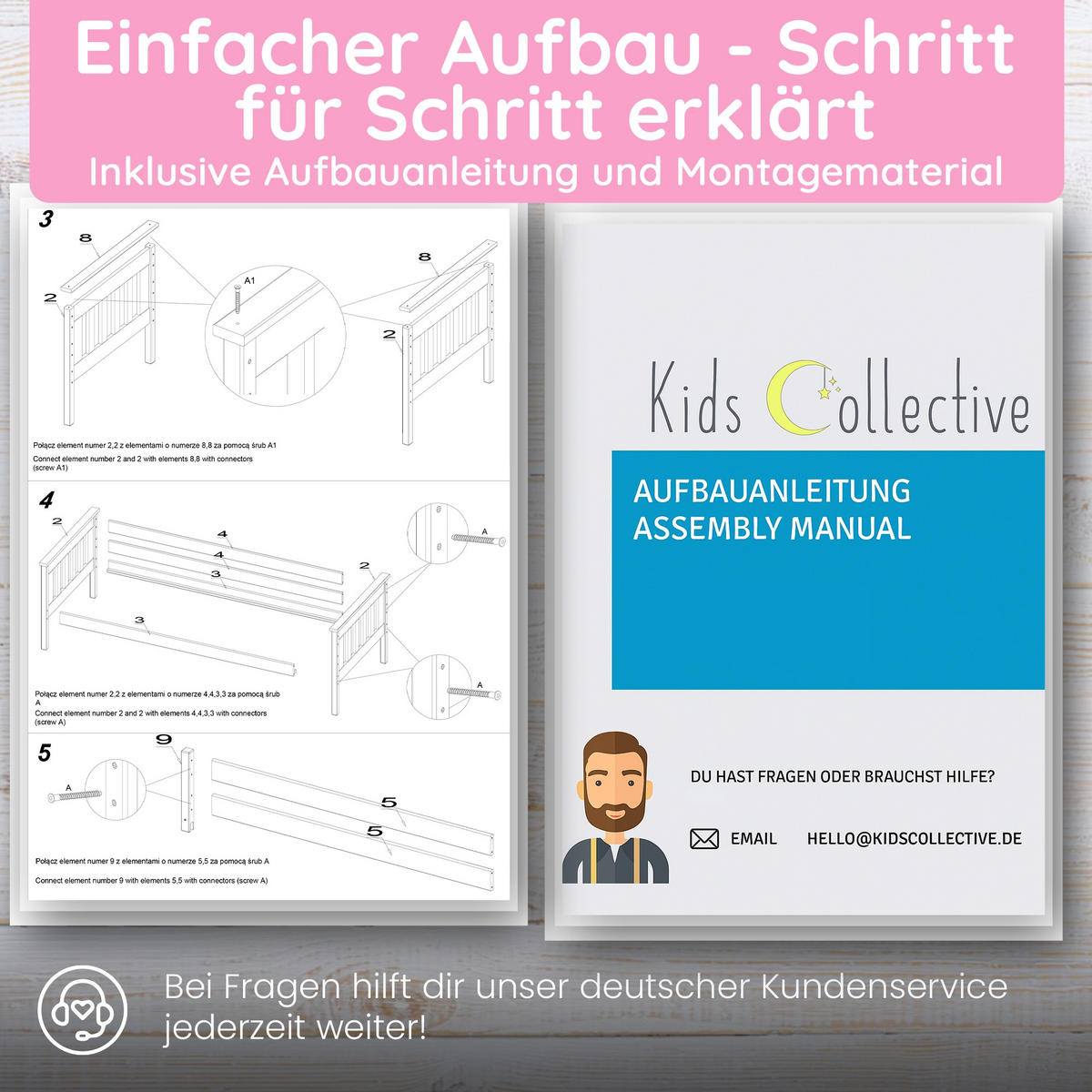 ETAGENBETT 90x200 cm in Weiß - Weiß, Holz (90/200cm) - Kids Collective