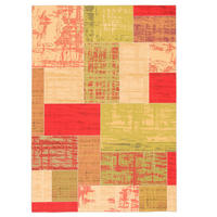 LUXUS VINTAGE DESIGNER TEPPICH PRIMUS PATCHWORK - Terra cotta, Textil (120/160cm) - Pergamon