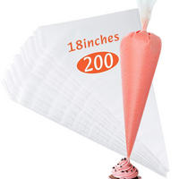 SPRITZBEUTEL Einweg 200 Stück 45,5 cm - Transparent, Kunststoff (25/1/46cm)