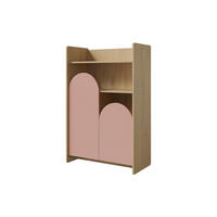 KINDERREGAL LEXO 08 83/128/40 cm in Eiche Cremona/Macadamia/Puderrosa - Eichefarben/Beige, Holzwerkstoff (83/128/40cm) - Deine Möbel 24
