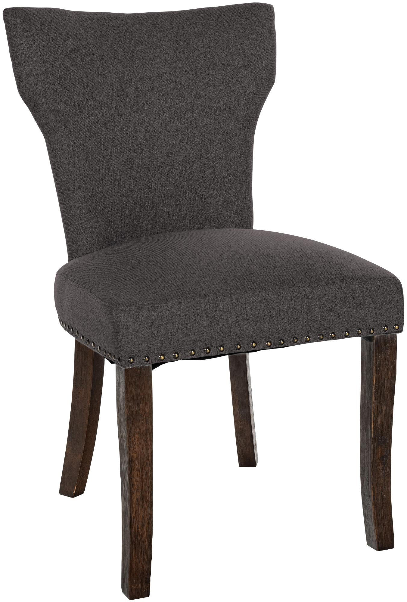 WOHNZIMMERSTUHL Stoff dunkelgrau - Dunkelgrau, Holz/Textil (52/90/59cm) - CLP