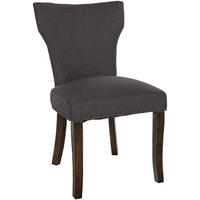 WOHNZIMMERSTUHL Stoff dunkelgrau - Dunkelgrau, Holz/Textil (52/90/59cm) - CLP
