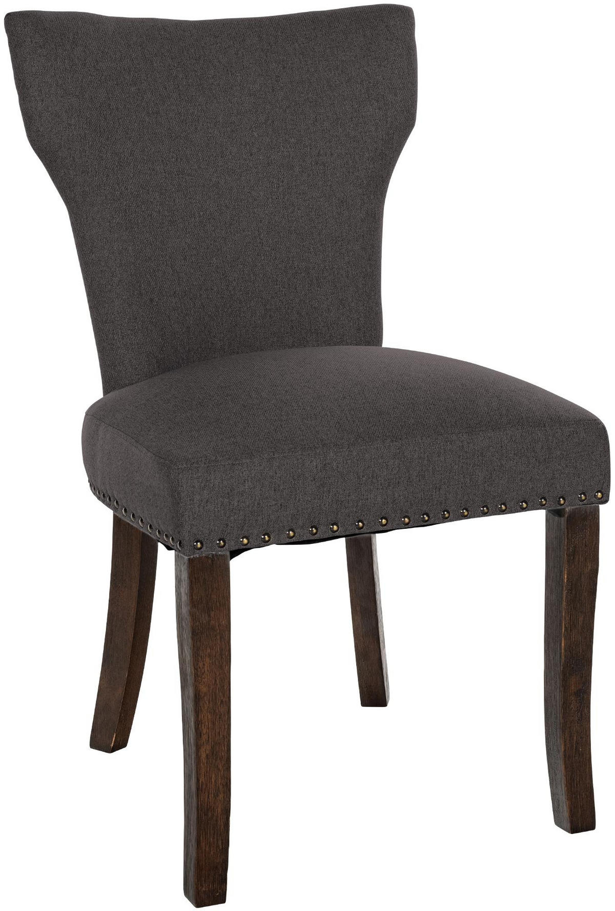WOHNZIMMERSTUHL Stoff dunkelgrau - Dunkelgrau, Holz/Textil (52/90/59cm) - CLP